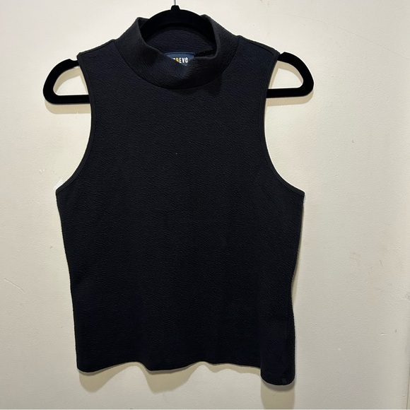 Maeve by Anthropologie Cotton Blend Black Sleeveless High-Neck Top Size Medium - Picture 1 of 7